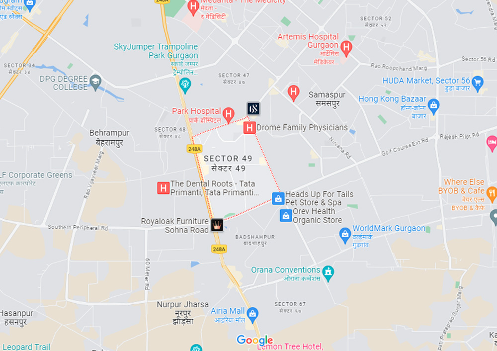 Godrej Aristocrat Location Map