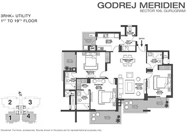 Godrej Meridien Gurgaon Floor Plan